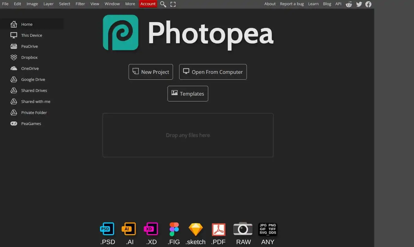 Photopea photoshop alternative online