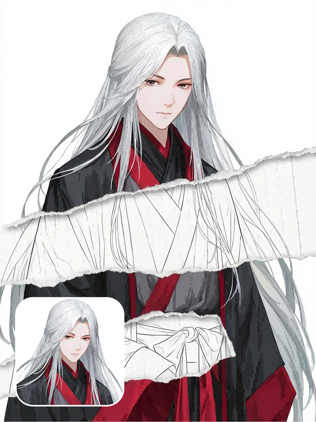 تأثير طبقة الورق الممزق