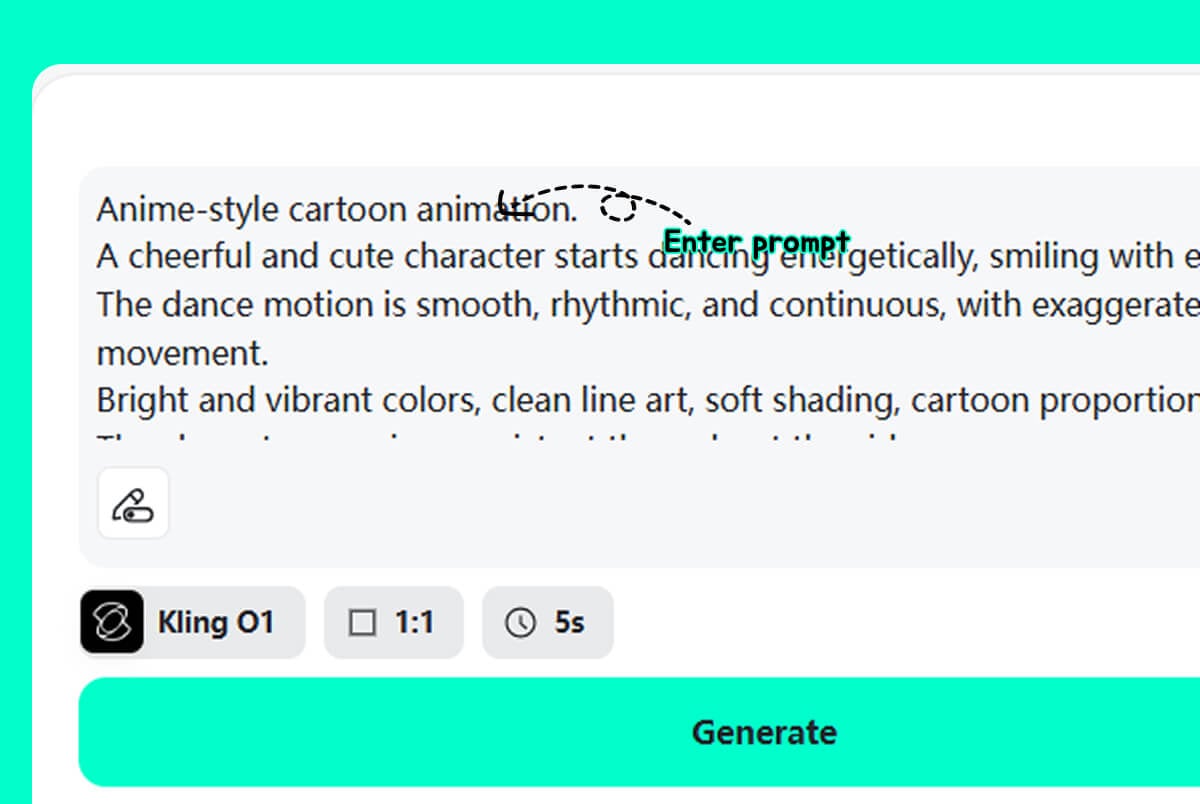 Type a script or prompt to guide AI text-to-video generation effectively.