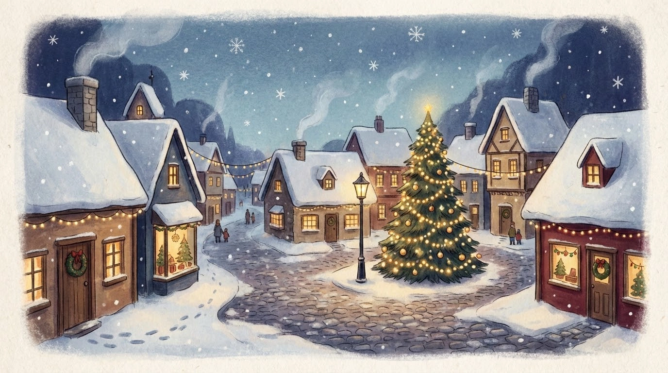 An image of Storybook-Style Christmas Card&nbsp; created by insMind