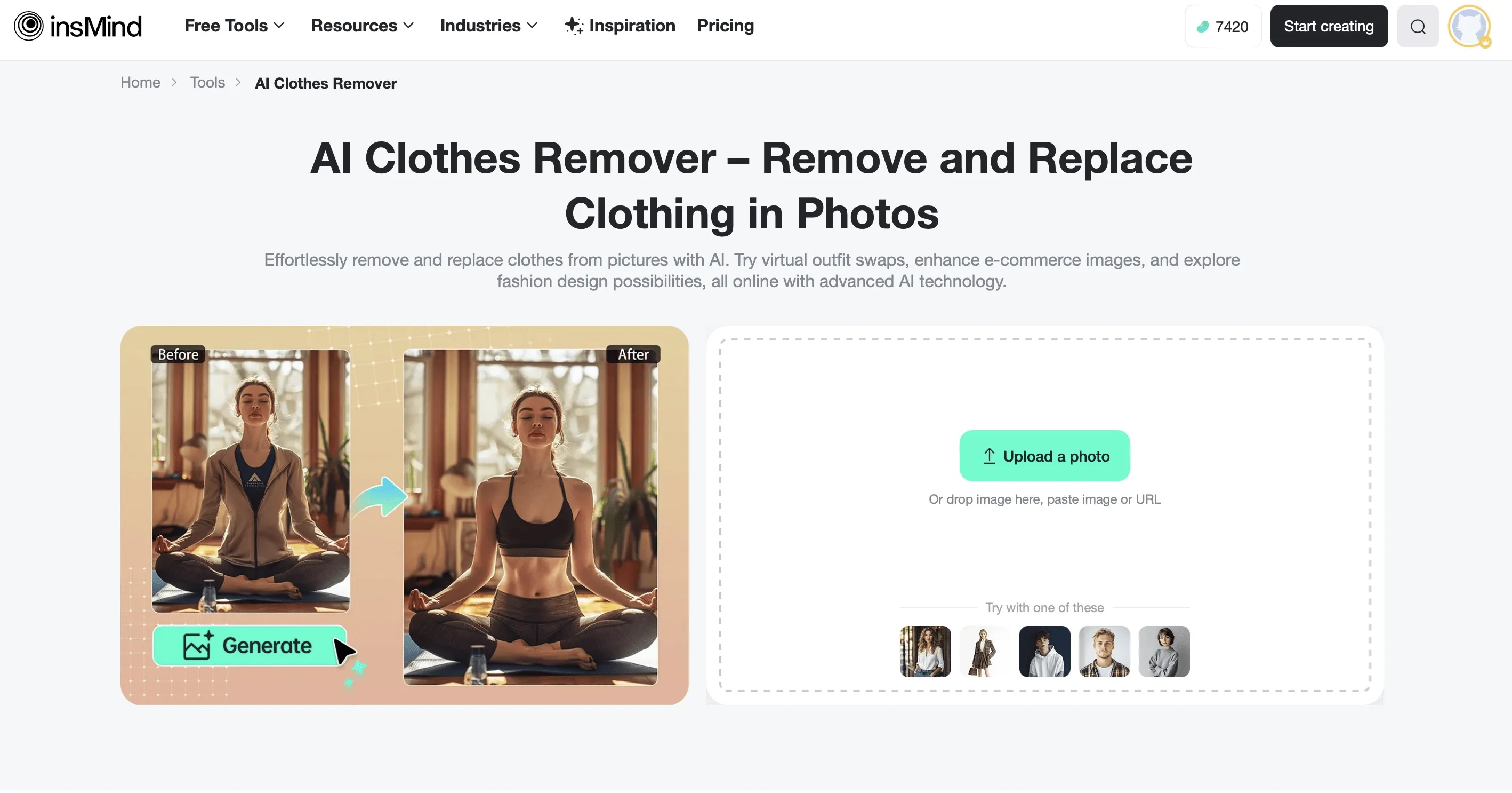 Highly recommended AI tool to remove and replace clothes realistically in photos.