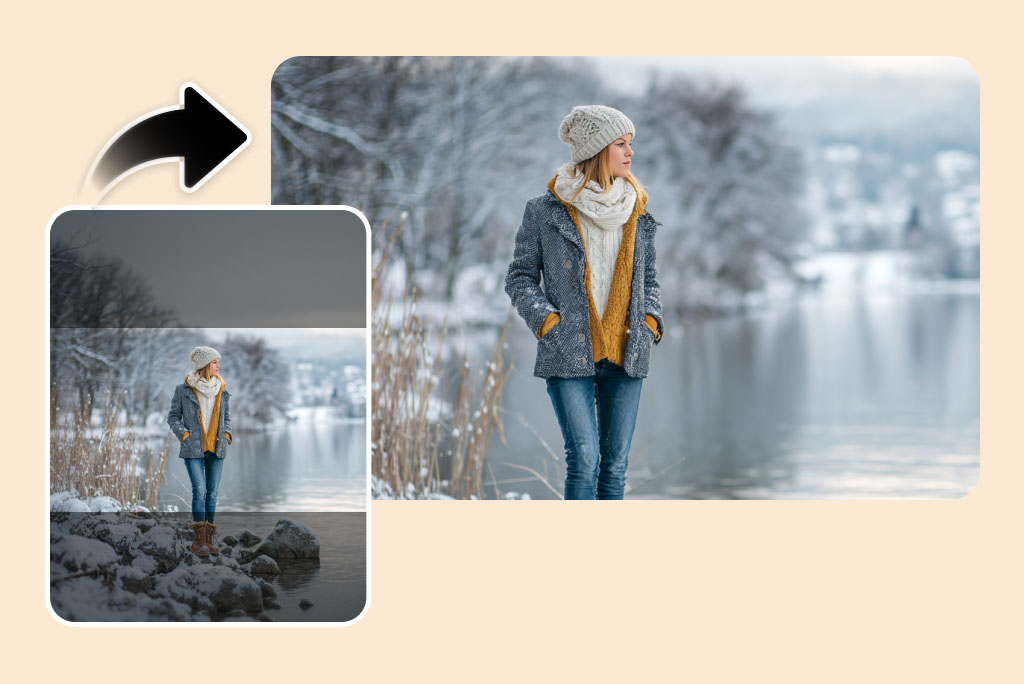 Convert Portraits to Landscapes with Zero Quality Loss