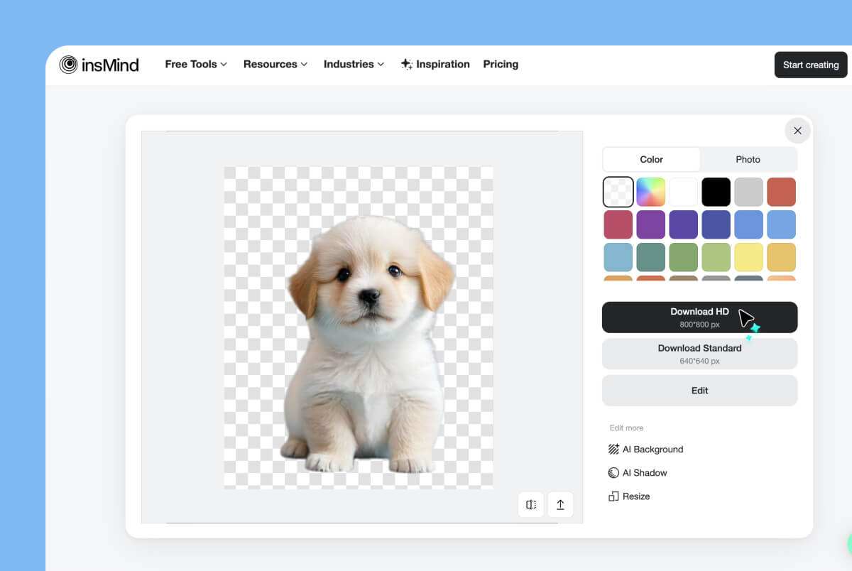 Step 3. Download Your PNG Photo