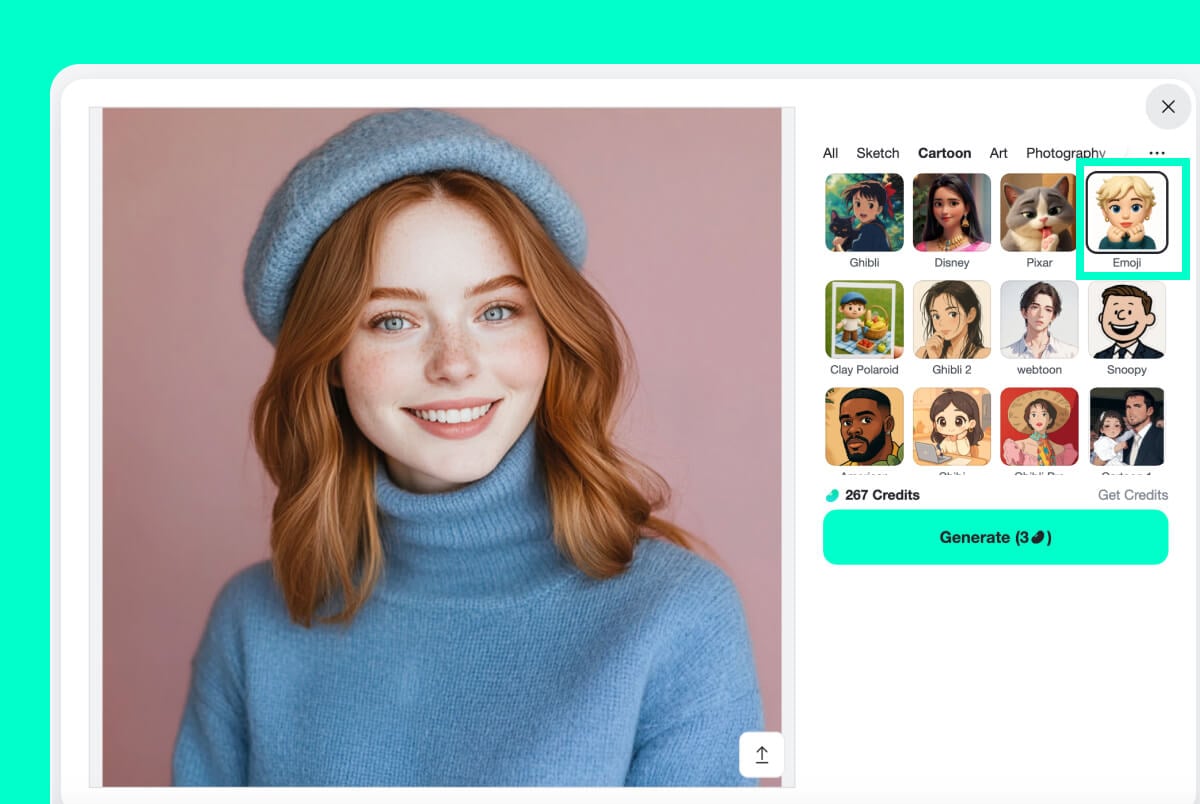 Step 2: Select the "Emoji" Filter Step 2: Select the "Emoji" Filter