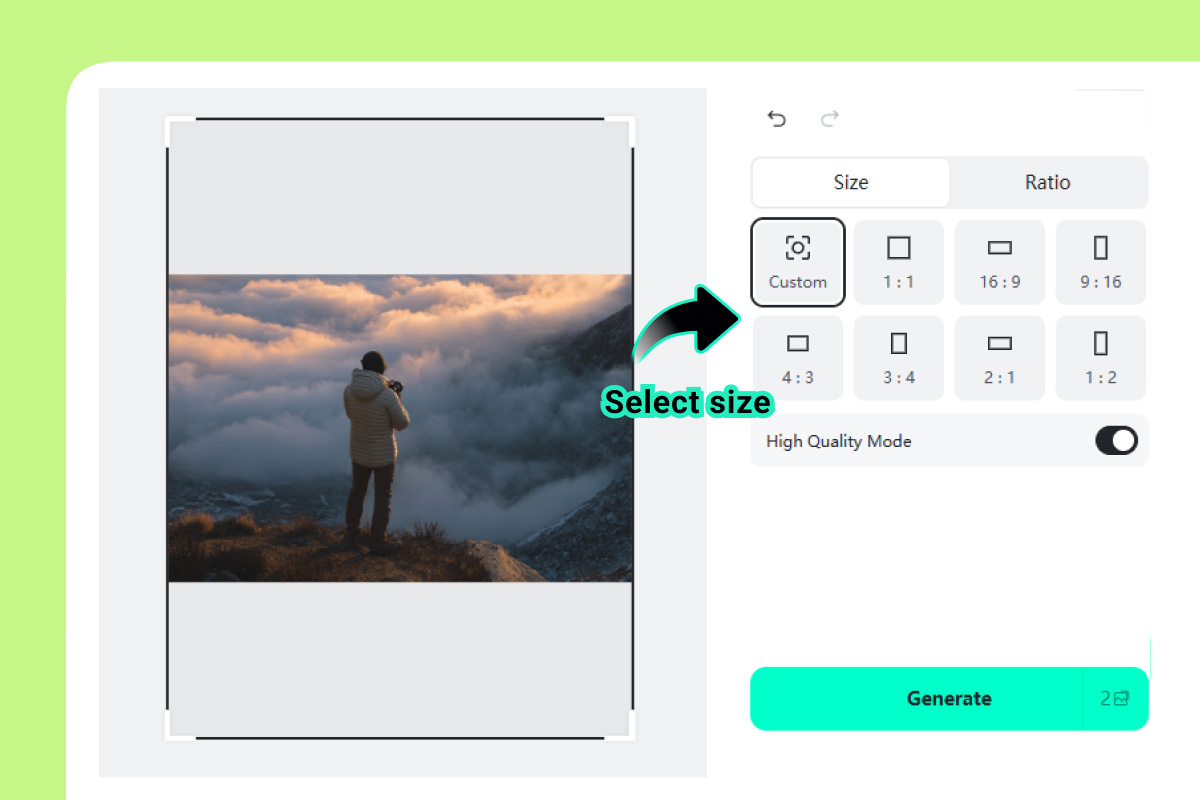 Step 2: Select the Aspect Ratio
