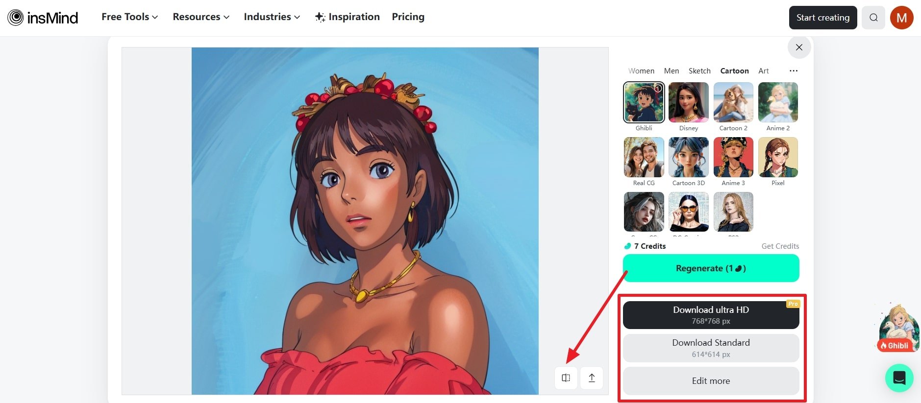 download final ai avatar image