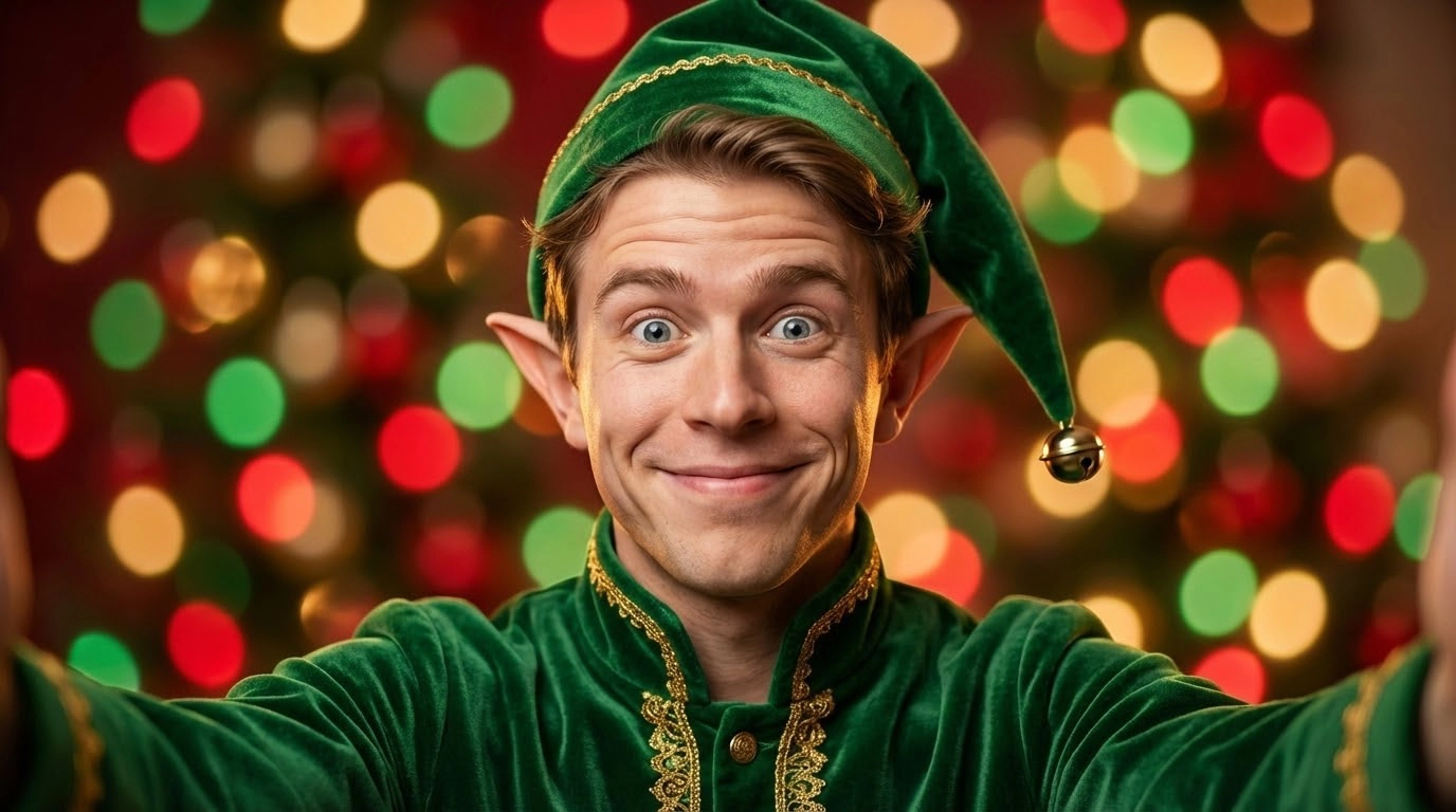 An example of generating funny elf selfie with insMind
