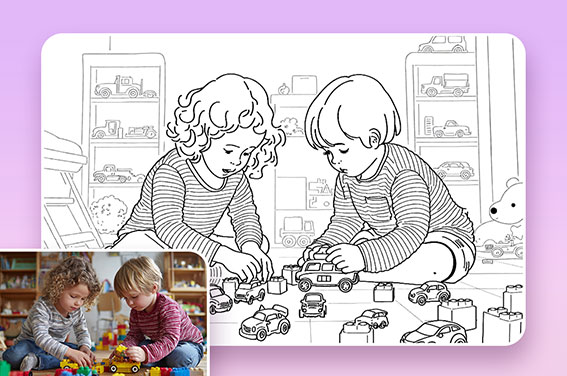 Photo to Coloring Page