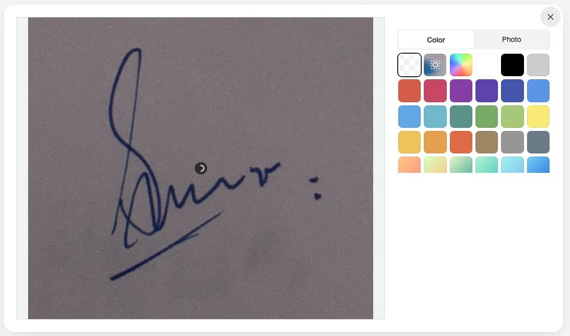 insMind’s AI detects and erases the signature background instantly.