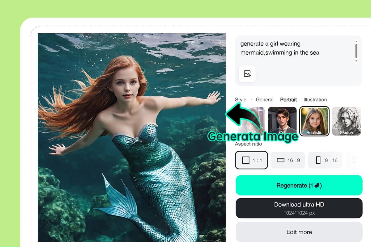 Paso 2: Genera una Foto de Sirena