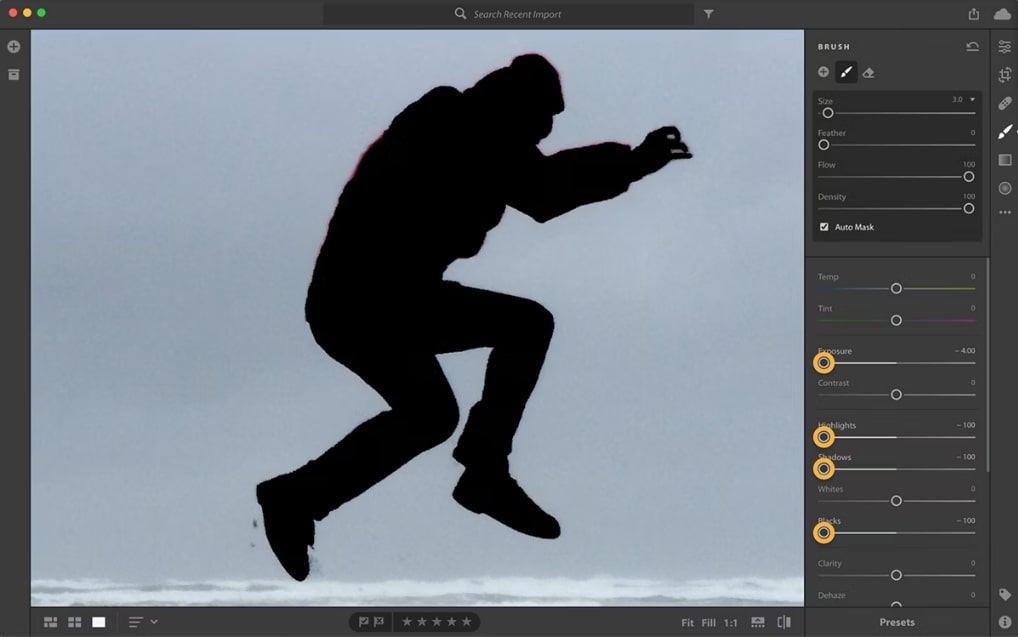 Screenshot of the workspace of photoshop silhouette maker - How to Make a Silhouette