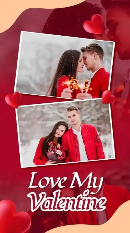 special valentine theme card template