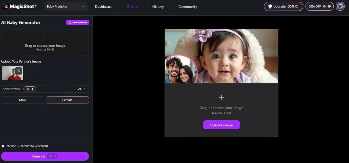 magic shot ai baby generator