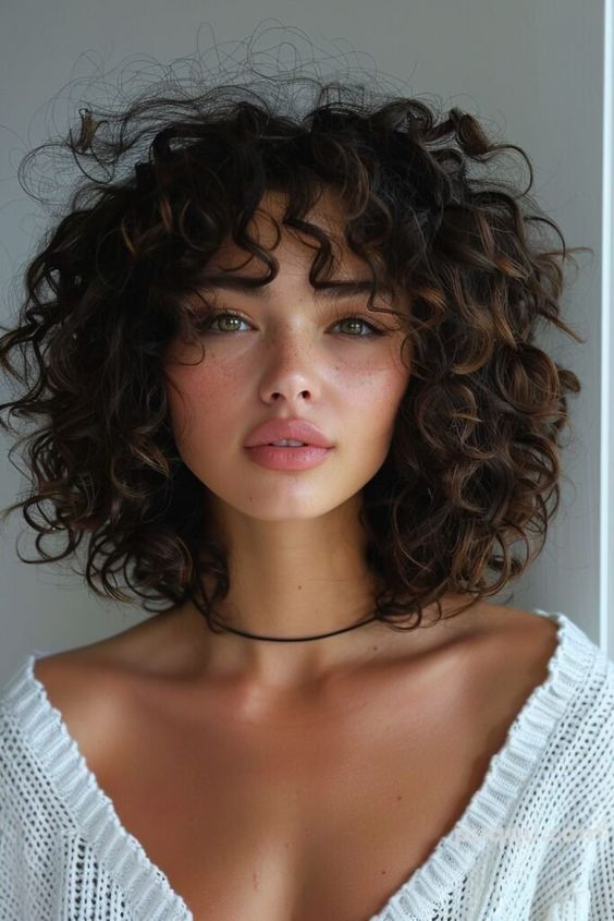 prom hairstyles: curly and short wavy hairstyle