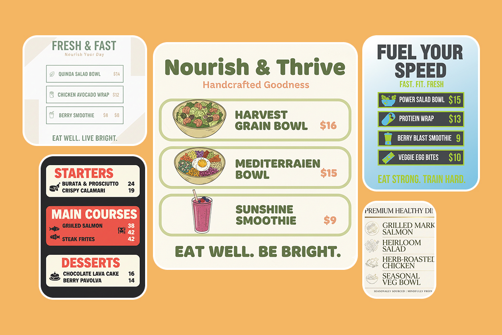 Fully Customizable Menus with AI Menu Design Fully Customizable Menus with AI Menu Design