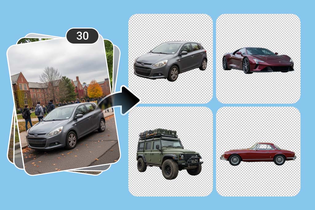 Batch Background Removal – Process Dozens of Car Photos Effortlessly
