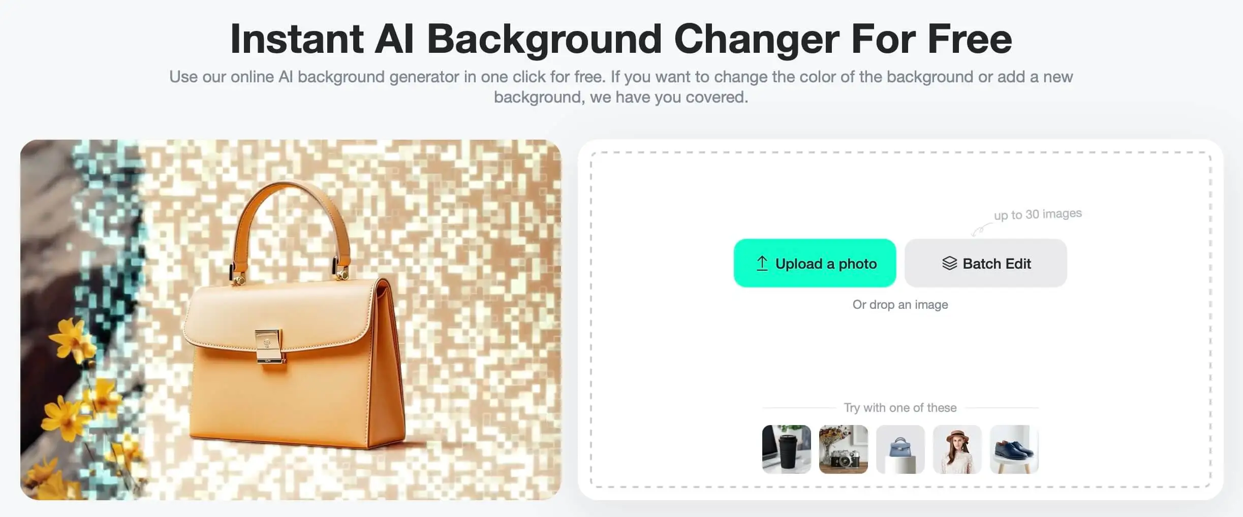 Use insMind's AI background generator to replace and customize your photo backgrounds easily.