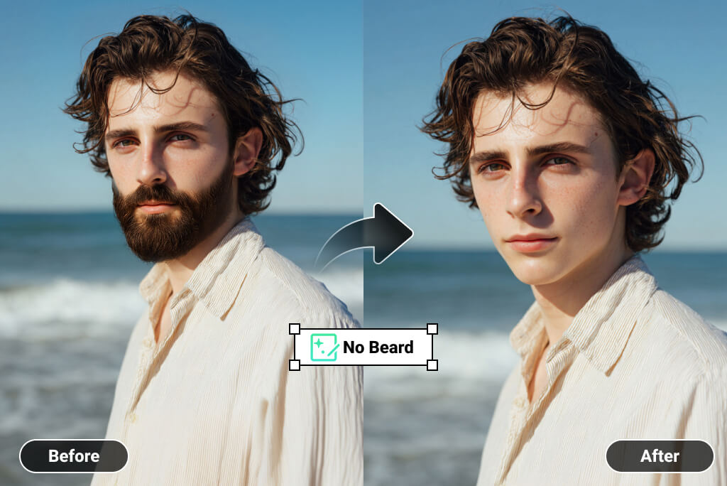 AI Beardless Filter: Remove Beard from Photo Online in Seconds