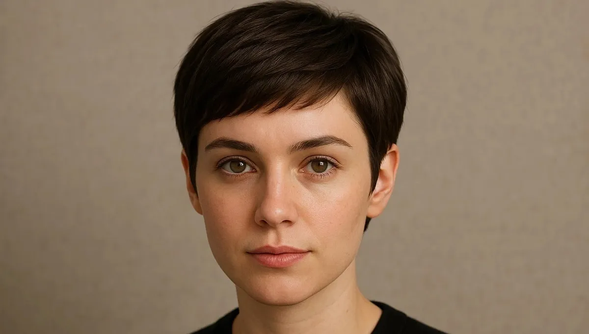 Use a realistic pixie cut filter to get a chic, elegant short hairstyle makeover.