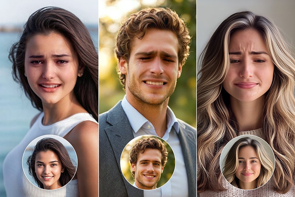 Turn Any Expression into a Tearful Look with AI