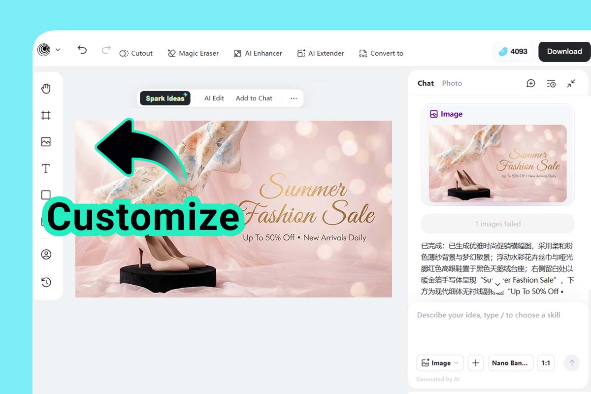 Customize Your Banner in the Online Editor