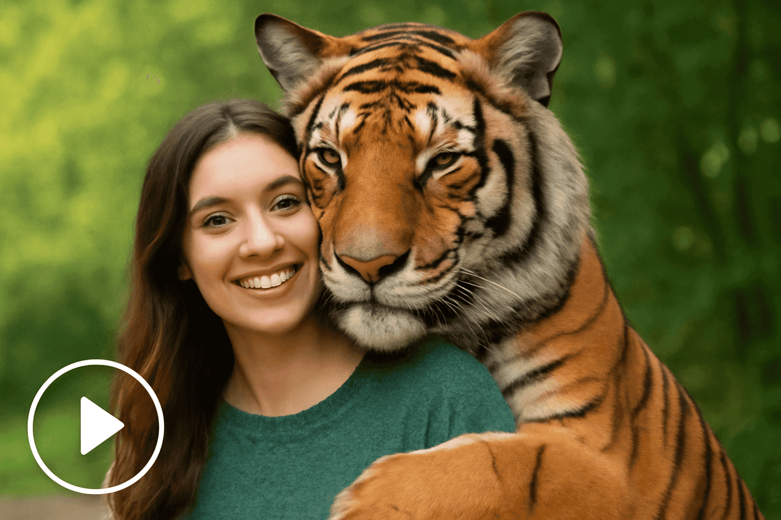 Experience Ultra-Realistic AI Tiger Hug Effects