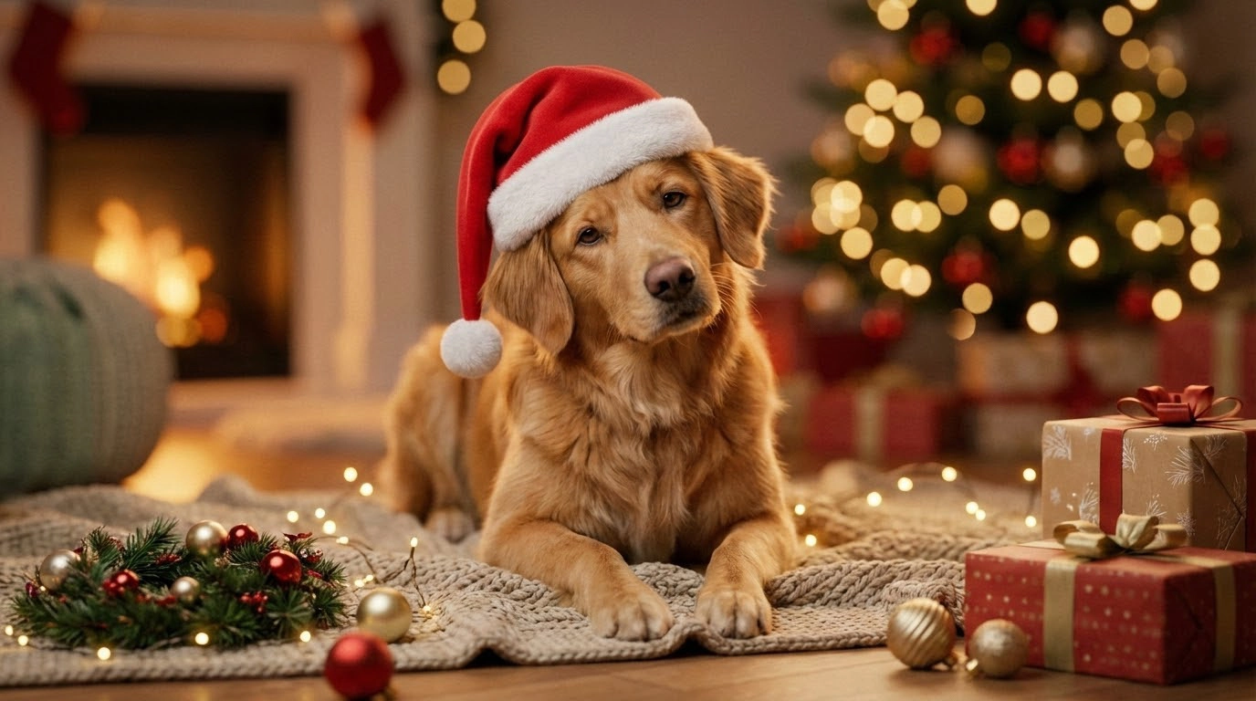 An example of Pet Christmas Card generated by insMind