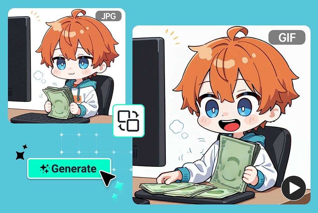 Use AI Photo Animator to Make GIF Memes