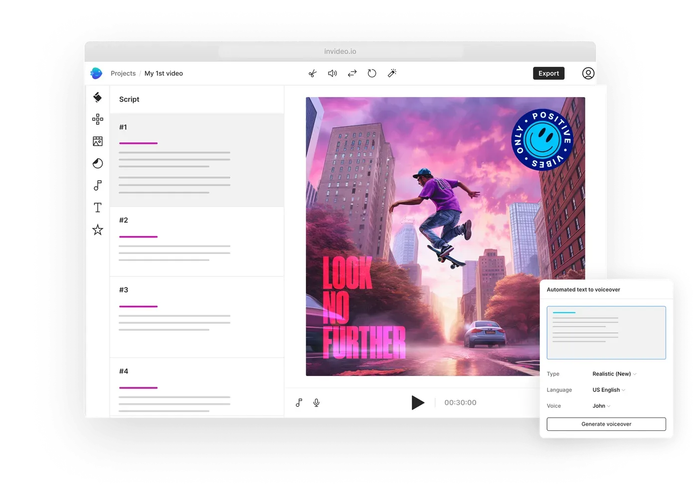 InVideo AI Video Generator Interface Featuring InVideo’s interface for easy video generation and editing with AI tools.