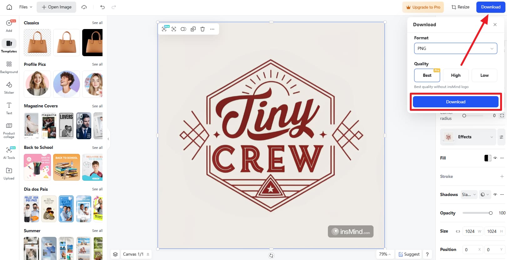 Download Generated Logo insMind