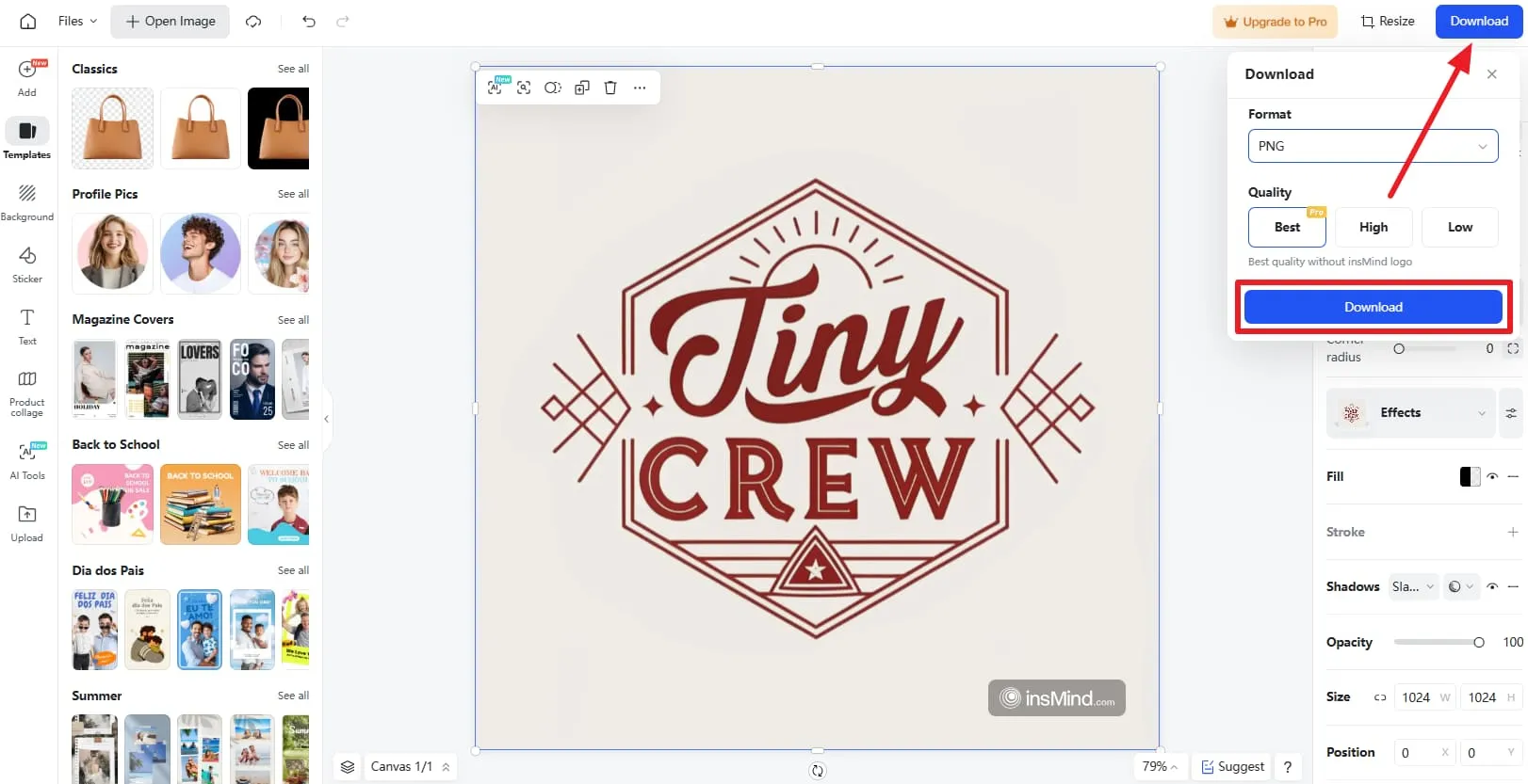 Download Generated Logo insMind