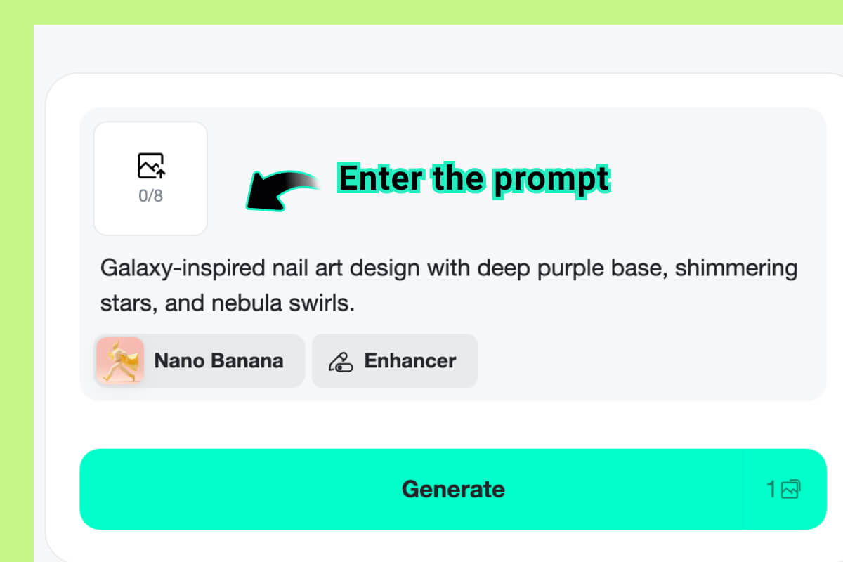 Step 1: Enter a prompt or upload your photo