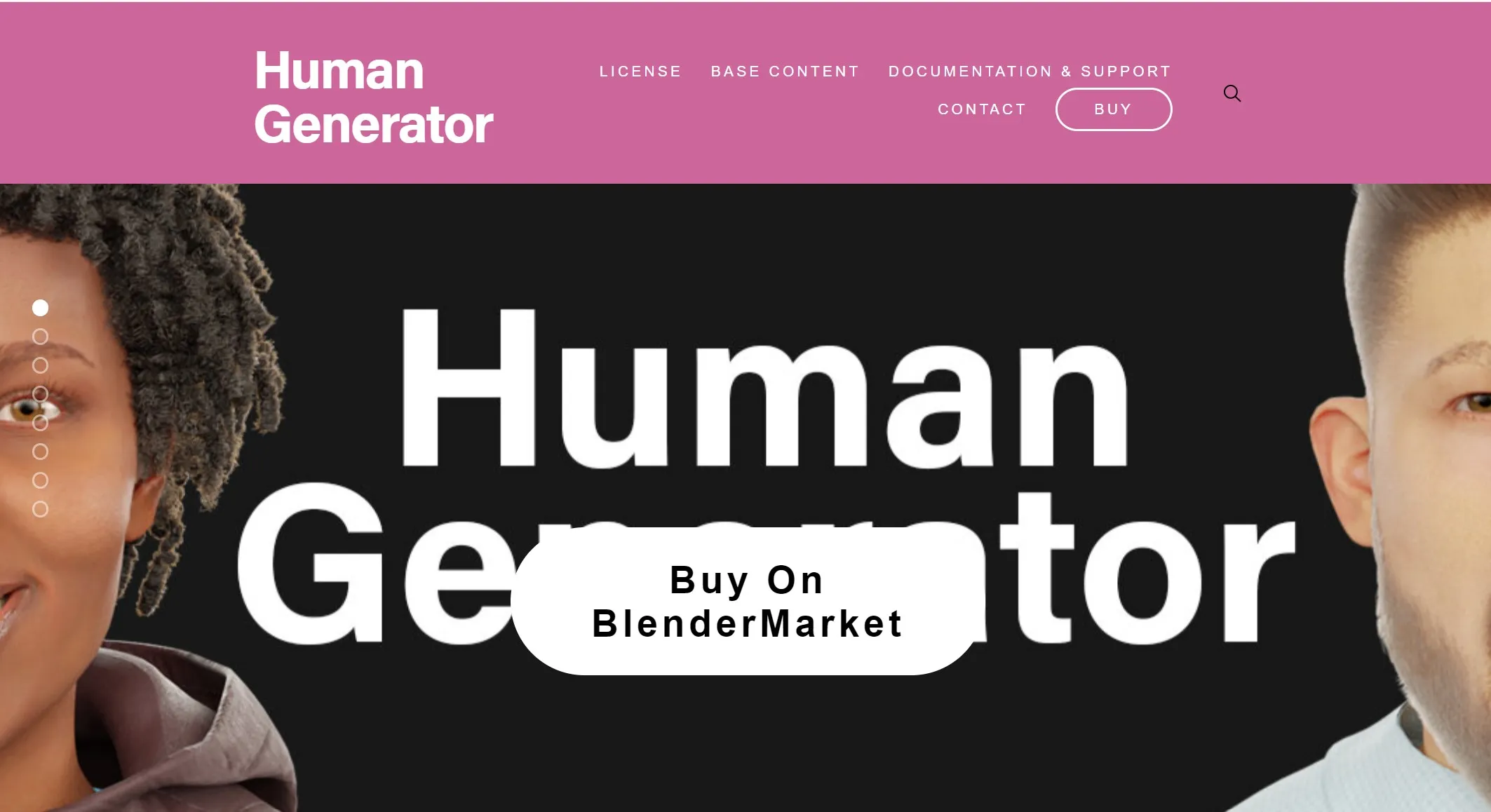 Screenshot of Human Generator's homepage