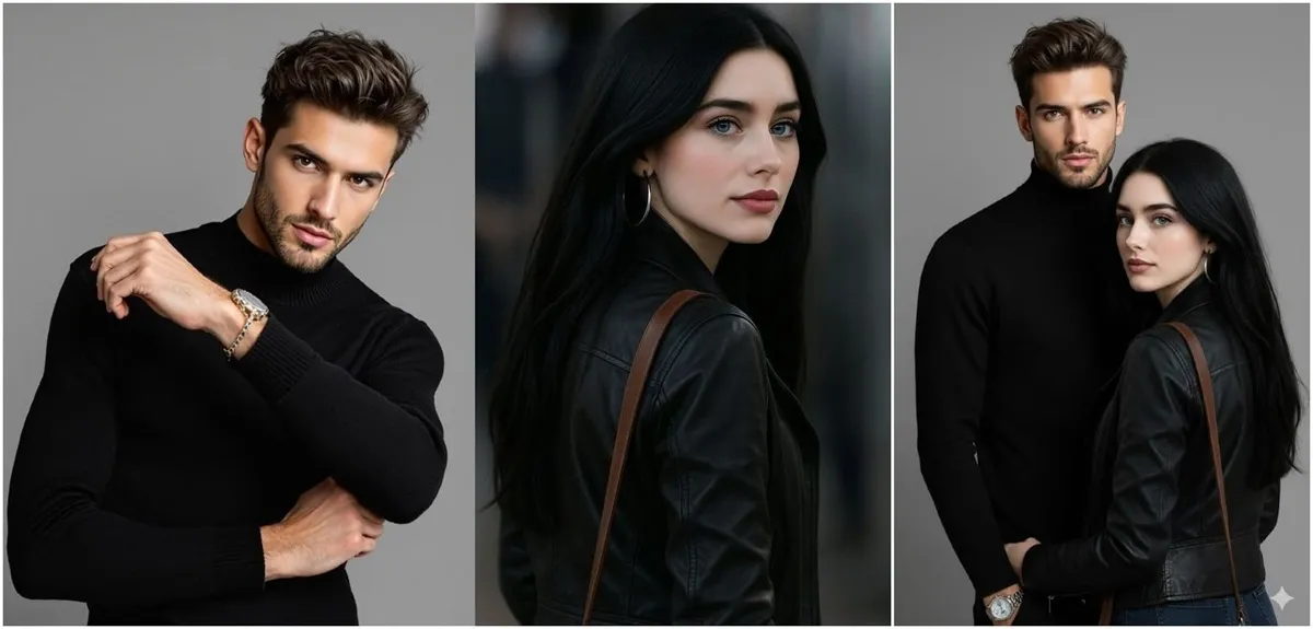 Use the put 2 people in one photo AI feature to generate a lifelike couple portrait even from separate photos.