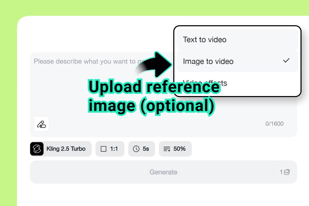 Step 2: (Optional) Upload a Reference Image Step 2: (Optional) Upload a Reference Image