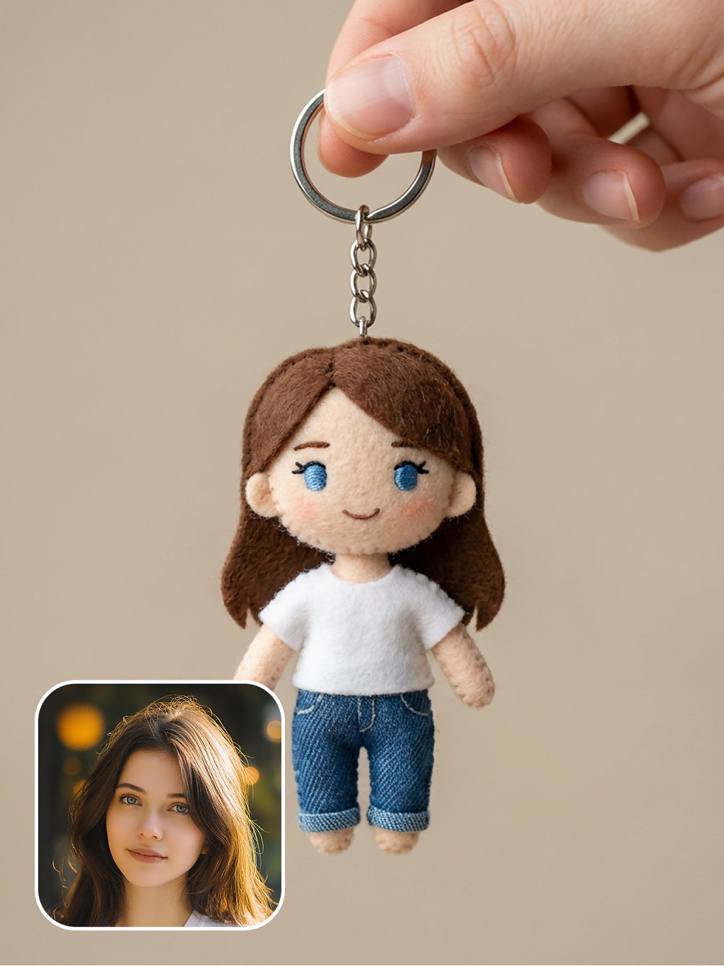 Móc khóa vải nhung tùy chỉnh