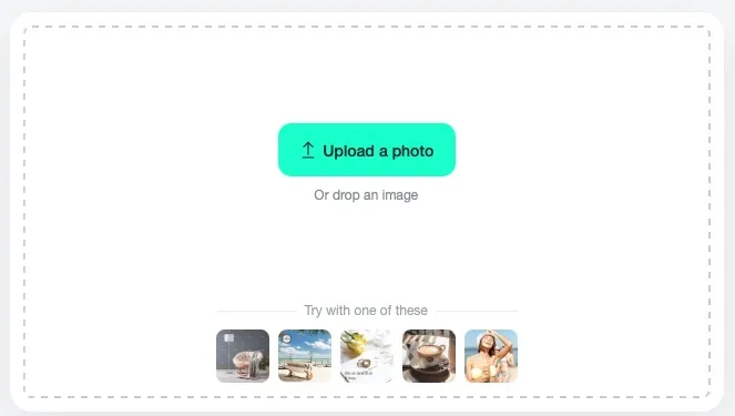 Click the "Upload a Photo" button and select the image with a watermark.