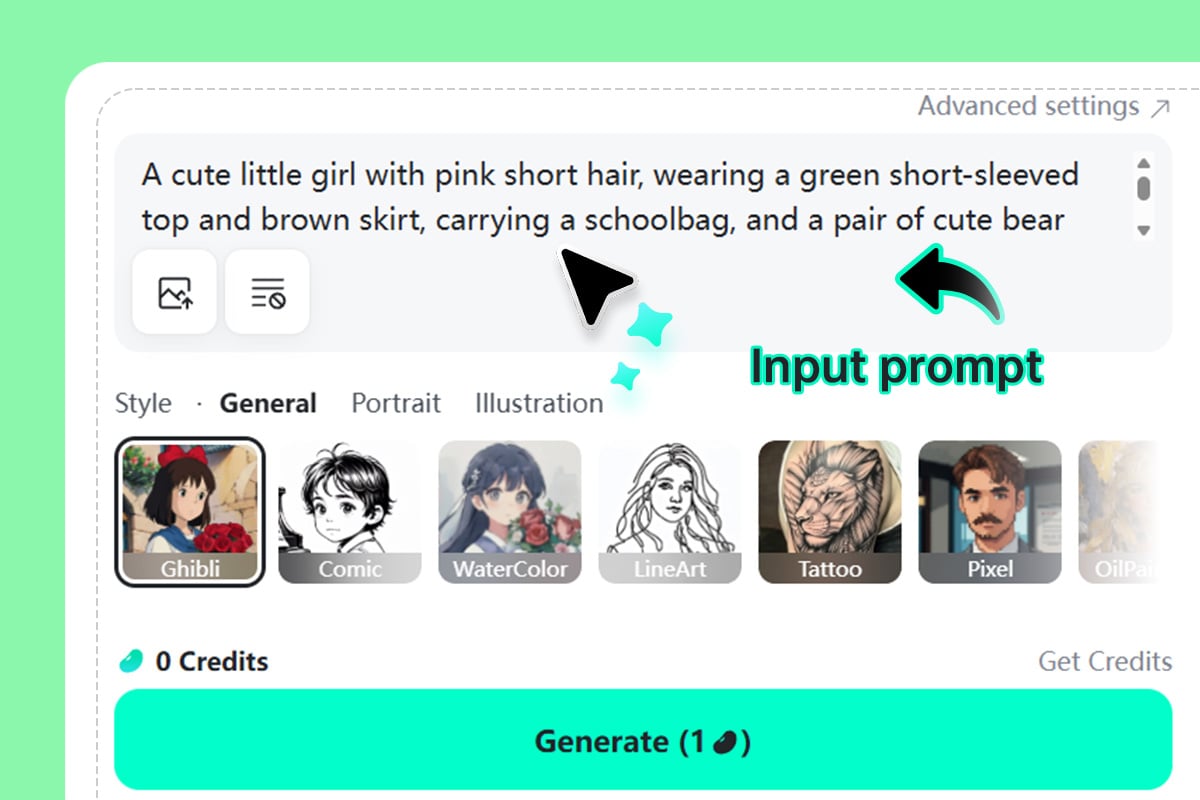 Step 1. Enter Text Prompt