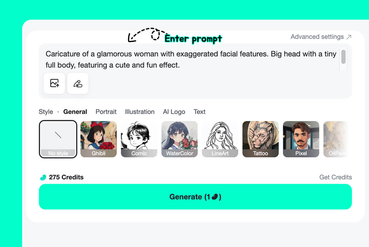 Step 1: Enter a Text Description