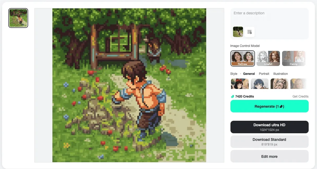Easily download your pixel creations and share or animate them online instantly.