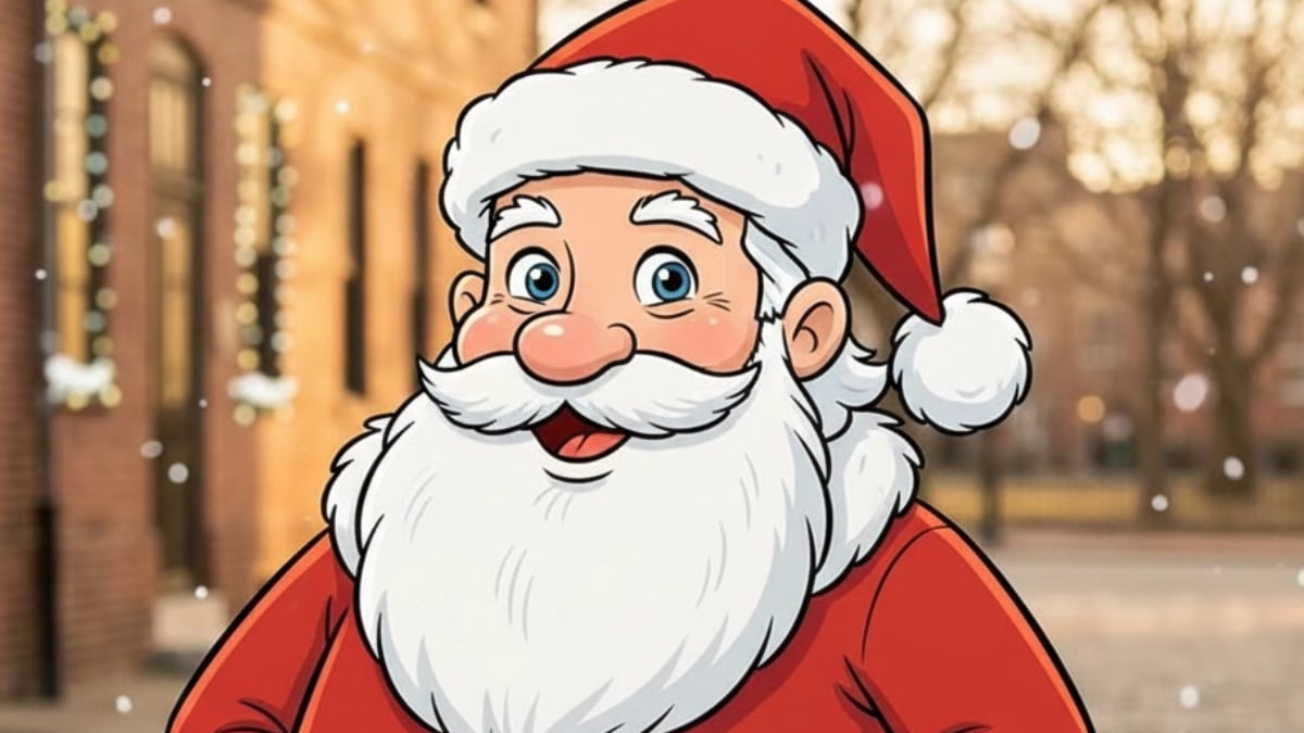 Cartoon Santa Avatar An example of a santa avatar in cartoon style