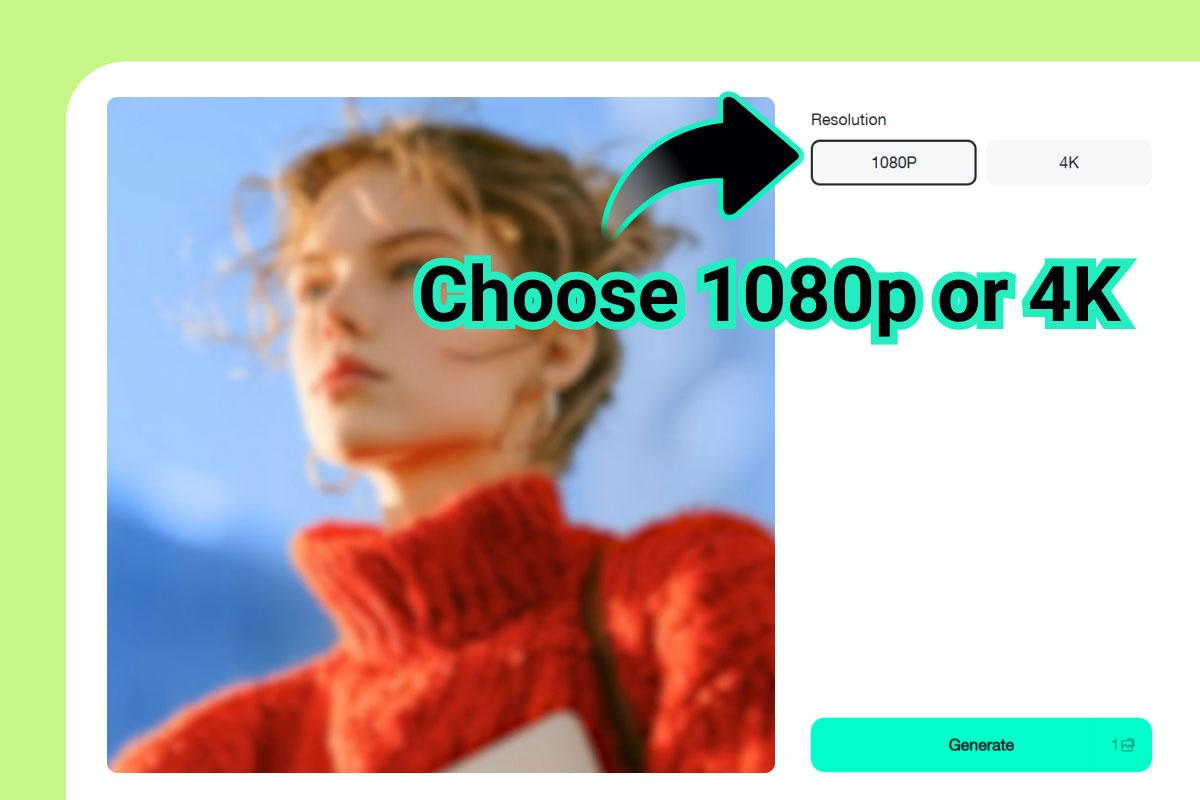 Select the best enhancement option for your video quality improvement.