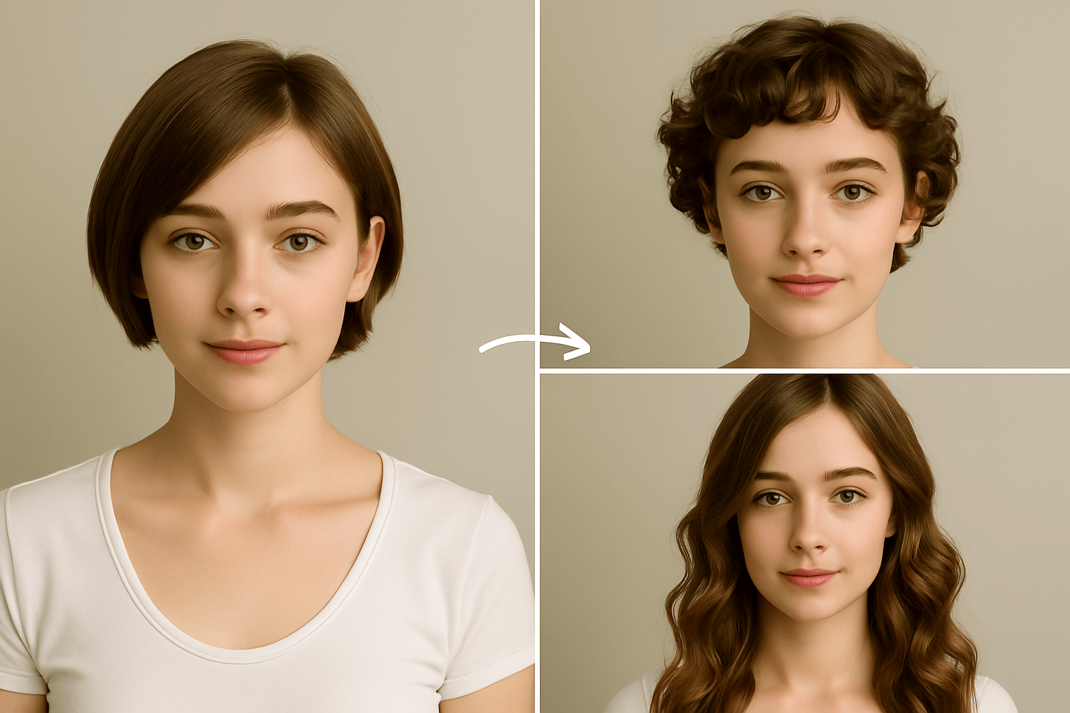 Virtual Try On Short and Long Curly Hairstyles in One Click