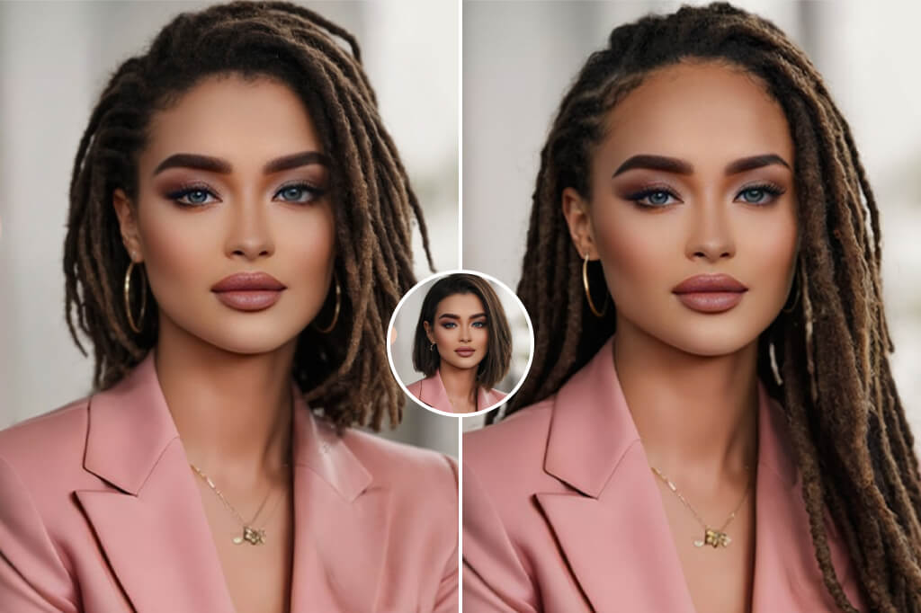 Virtual Try-On Dreadlocks for Long and Short Hair
