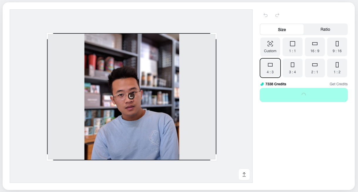 AI fills missing parts and restores cropped images with seamless background matching.