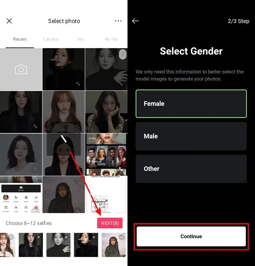 Screenshot that shows how to access the genfor choice and generate button in Epik for AI yearbook