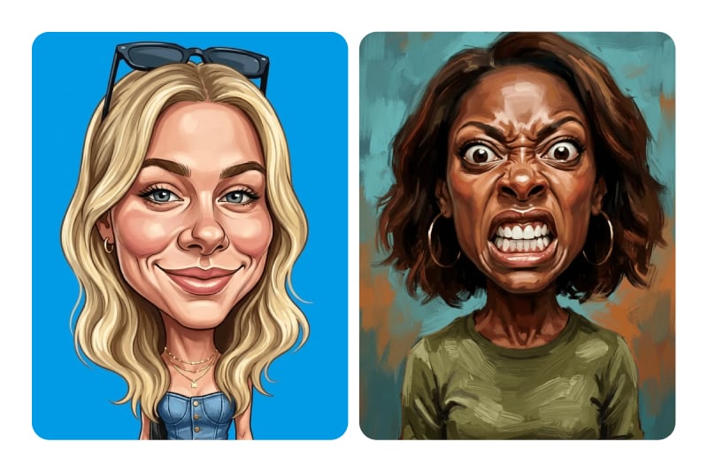 Exaggerated Caricatures Exaggerated Caricatures