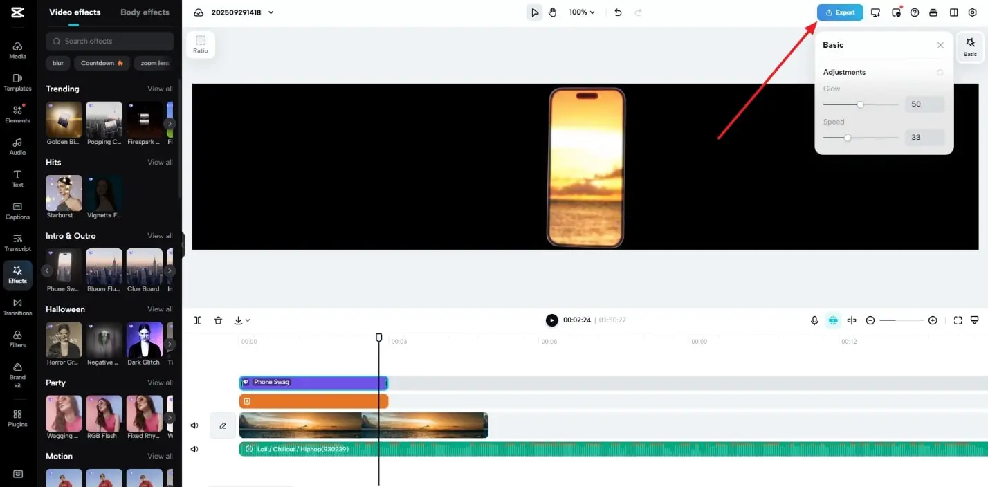 An image of a video customized to a reference picture