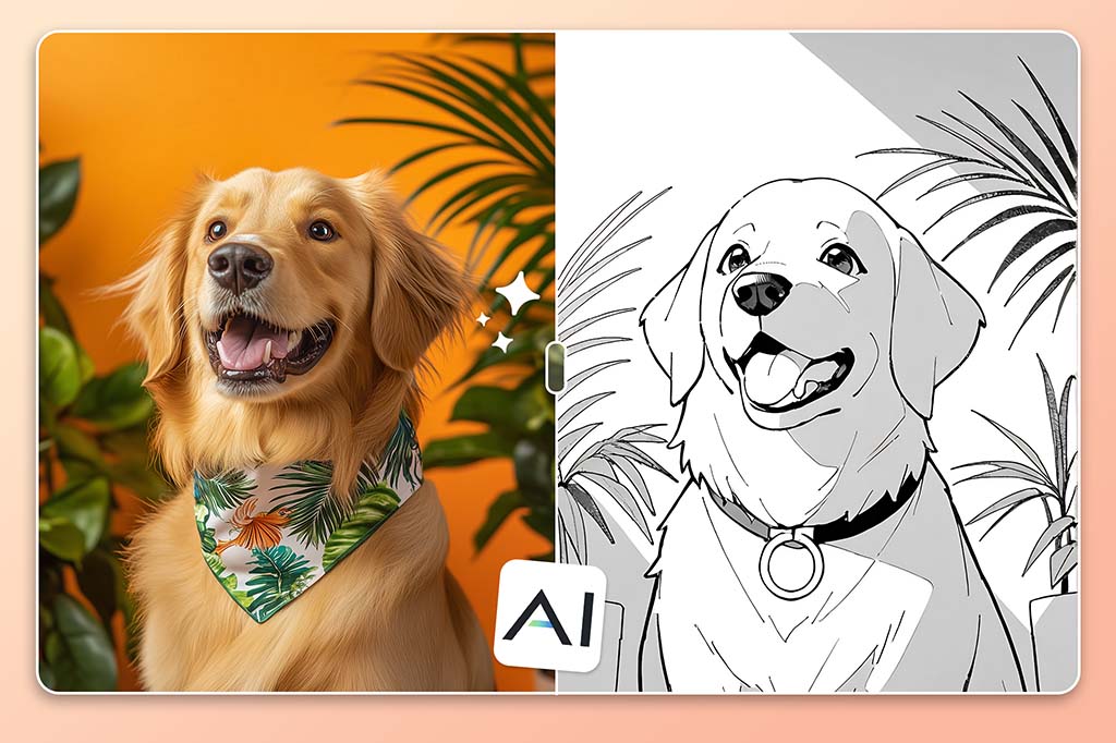 Convert Pet Photos into Artistic Outline Drawings