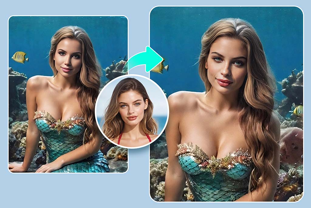 Transfórmate en una Sirena Realista Usando IA